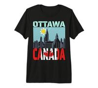 Ottawa Canadá Horizonte País Ciudad Horizonte Monumento Recuerdo Camiseta Premium