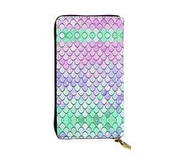 Otter - Cartera de cuero de gran capacidad para mujer, tarjetero de cuero para hombre y mujer, Escama de sirena, Talla única, Classic