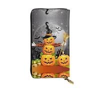 Otter - Cartera de cuero de gran capacidad para mujer, tarjetero de cuero para hombre y mujer, Halloween Pumpkin, Talla única, Classic