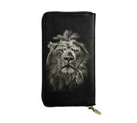 Otter - Cartera de cuero de gran capacidad para mujer, tarjetero de cuero para hombre y mujer, negro, (Black lion), Talla única, Classic