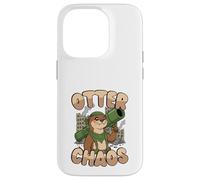 Otter Chaos Kawaii Animal Juego de Palabras Divertido Lindo Carcasa para iPhone 14 Pro