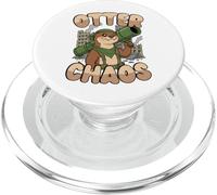 Otter Chaos Kawaii Animal Juego de Palabras Divertido Lindo PopSockets PopGrip para MagSafe