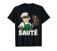 Otter Chef Salteado Cocinando Gráfico Animal Camiseta