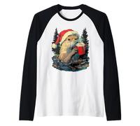 Otter drinks Coffee Funny and Great Christmas for Man Woman Camiseta Manga Raglan