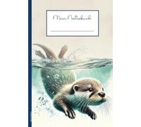 Otter Notizbuch: Marder Buch für Notizen liniertes Tagebuch A5 Notizheft mit Ottermotiv kleiner Seeotter auf Schreibheft schönes Fischotter Geschenk für Mädchen und Frauen zum Geburtstag