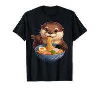Otter Ramen Bowl Kawaii Japonés Fideos Bowl Anime Food Camiseta