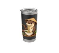 Otter Ramen Bowl Kawaii Japonés Fideos Bowl Anime Food Vaso térmico de acero inoxidable de doble pared
