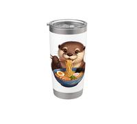 Otter Ramen Bowl Kawaii Japonés Fideos Bowl Anime Food Vaso térmico de acero inoxidable de doble pared