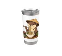 Otter Ramen Bowl Kawaii Japonés Fideos Bowl Anime Food Vaso térmico de acero inoxidable de doble pared