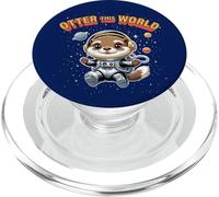 Otter This World Boys Space Otter Cartoon Design PopSockets PopGrip para MagSafe