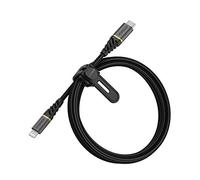 Otterbox Cable Reforzado Premium de Nylon USB-C a Lightning, Certificado MFi, Cable Carga Rápida para iPhone e iPad, Ultra Resistente, testeado para doblados y torsiones, 1M, Negro