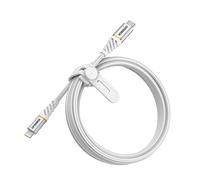 Otterbox Cable Reforzado Premium de Nylon USB-C a Lightning, Certificado MFi, Cable Carga Rápida para iPhone e iPad, Ultra Resistente, testeado para doblados y torsiones, 2M, Blanco