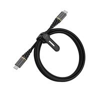 Otterbox Cable Reforzado Premium de Nylon USB-C a USB-C, Cable Carga Rápida para Smartphone e Tablet, Ultra Resistente, testeado para doblados y torsiones, 1M, Negro
