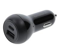 OtterBox Cargador de coche de Dos puertos 32W, Negro | USB-C 20W + USB-A 12W, Cargador de Carga Rápida para Smartphones y Tablets, Rugerizado, Ultra Duradero
