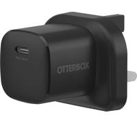 OtterBox Cargador de Pared Standard UK 30W USB-C, Negro | Cargador de pared 30W USB-C PD GaN, carga rápida para Smartphones y Tablets, resistente a caídas, Rugerizado, Ultra Duradero