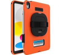 OtterBox Defender for Business con Soporte/Correa de Mano para iPad de 10ª generación, Alta Visibilidad (Naranja), Resistente y Duradero, sin Pantalla, protección de Puerto, Incluye Soporte Protector
