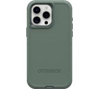 OtterBox Defender Series Funda para IPhone 15 Pro Max (solo este modelo), “forest ranger” (verde), sin pantalla, resistente y duradera, con protección de puerto, incluye soporte de clip de funda