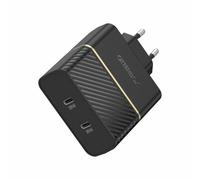 Otterbox EU Cargador de Pared de Dos Puertos 50W, USB-C PD 30W GAN + USB-C PD 20W, Cargador de Carga rápida para Smartphones y Tablets, Resistente a caídas, Ultra Duradero, Negro