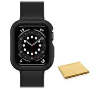 OtterBox Funda All Day para Apple Watch Series 4/5/6/SE de 1.575 pulgadas con paño de limpieza, pavimento (negro/gris) - Embalaje no al por menor