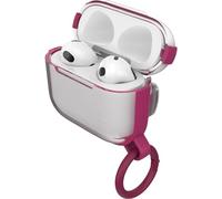 OtterBox Funda Clear para AirPods (3ª Gen), Transparente/Rosa | Restistente a Caídas y Golpes, Ultra fina, Protege contra Arañazos y Rasguños, Incluye Mosquetón