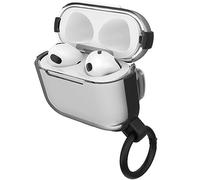 Otterbox Funda Clear Series para AirPods (3rd Gen), Restistente a Caídas y Golpes, Ultra Fina, Protege contra Arañazos y Rasguños, Incluye Mosquetón, Clear/Black