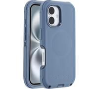Otterbox Funda Defender MagSafe para iPhone 16, Azul | A prueba de golpes, a prueba de caídas, ultrarresistente, Testada 7x con estándares Militares anticaídas