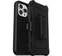 OtterBox Funda Defender Series para iPhone 14 Pro MAX (Solamente), Color Negro, Resistente y Duradera, con protección de Puerto, Incluye Soporte de Clip