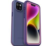 Otterbox Funda para iPhone 14 Plus con MagSafe, Fre, Resistente al Agua (IP68), Golpes, Fina y Elegante con Protector de Pantalla Integrado, Testada 5X con estándares Militares anticaídas, Morado
