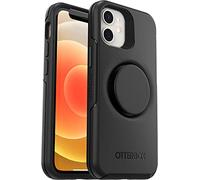 Otterbox Funda para iPhone 12 Mini Otter+Pop, Resistente a Golpes y caídas,Protectora con PopSockets PopGrip,Testada 3X con los estándares Militares anticaídas, Negro