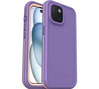 Otterbox Funda para iPhone 15 Fre para MagSafe, Resistente al Agua (IP68), Golpes, Fina y Elegante con Protector de Pantalla Integrado, Testada 5X con estándares Militares anticaídas, Morado