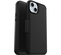 Otterbox Funda para iPhone 15 Plus Strada para MagSafe, Resistente a Golpes y caídas,Tapa en Piel,2 Slots para Tarjetas,Testada 3X con los estándares Militares anticaídas, Negro