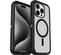 Otterbox Funda para iPhone 15 Pro Defender XT con MagSafe, Resistente a Golpes y caídas, Ultra-Rugerizada, Testada 5X con estándares Militares anticaídas, Transparent/Negro