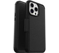 Otterbox Funda para iPhone 15 Pro MAX Strada para MagSafe, Resistente a Golpes y caídas,Tapa en Piel,2 Slots para Tarjetas,Testada 3X con los estándares Militares anticaídas, Negro