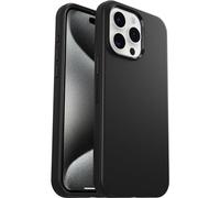 Otterbox Funda para iPhone 15 Pro MAX Symmetry, Resistente a Golpes y caídas, Funda Protectora Fina, Testada 3X con estándares Militares anticaídas, Negro, Sin Caja Retail