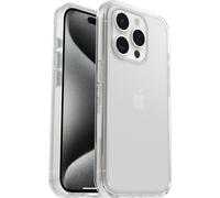 Otterbox Funda para iPhone 15 Pro Symmetry Clear,Resistente a Golpes y caídas,Fina,Testada 3X con los estándares Militares anticaídas, Transparent, Sin Caja Retail