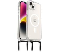 Otterbox Funda React Necklace con MagSafe para iPhone 14 Plus, Ultra Fina, Funda Protectora con cordón para Cuello Ajustable y Desmontable, Testada según los Estándares Militares, Transparente