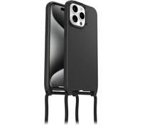 Otterbox Funda React Necklace con MagSafe para iPhone 15 Pro MAX, Ultra Fina, Funda Protectora con cordón para Cuello Ajustable y Desmontable, Testada según los Estándares Militares, Negro