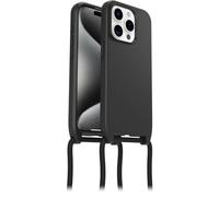 Otterbox Funda React Necklace con MagSafe para iPhone 15 Pro, Ultra Fina, Funda Protectora con cordón para Cuello Ajustable y Desmontable, Testada según los Estándares Militares, Negro
