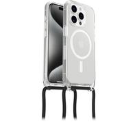Otterbox Funda React Necklace con MagSafe para iPhone 15 Pro, Ultra Fina, Funda Protectora con cordón para Cuello Ajustable y Desmontable, Testada según los Estándares Militares, Transparent