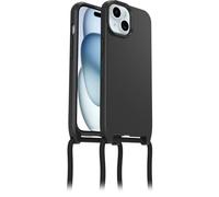 Otterbox Funda React Necklace con MagSafe para iPhone 15, Ultra Fina, Funda Protectora con cordón para Cuello Ajustable y Desmontable, Testada según los Estándares Militares, Negro