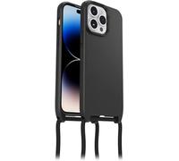 Otterbox Funda React Necklace con MagSafe para iPhone 14 Pro MAX, Ultra Fina, Funda Protectora con cordón para Cuello Ajustable y Desmontable, Testada según los Estándares Militares, Negro