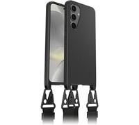 Otterbox Funda React Necklace para Samsung Galaxy S24, Negro | Funda Protectora con cordón para cuello ajustable y desmontable, Testada según los Estándares Militares, Sin Caja Retail