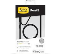 Otterbox Funda React Series con imanes para Samsung Galaxy S26 Resistente a Golpes y caídas,Ultra-Fina, Protectora,Testada con los estándares Militares anticaídas, Transparente/Negro