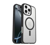OtterBox Funda React Series MagSafe para iPhone 16 Pro MAX,Resistente a Golpes y caídas,Ultra-Fina, Protectora,Testada con los estándares Militares anticaídas, Transparente/Negro