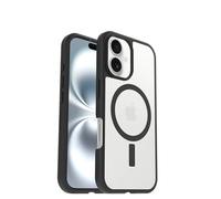 Otterbox Funda React Series MagSafe para iPhone 16,Resistente a Golpes y caídas,Ultra-Fina, Protectora,Testada con los estándares Militares anticaídas, Transparente/Negro