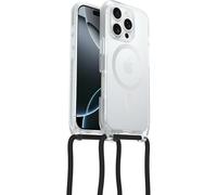 Otterbox Funda React Series Necklace MagSafe para iPhone 16 Pro, Funda Protectora con cordón para Cuello Ajustable y Desmontable, Testada según los Estándares Militares, Transparent, Sin Caja Retail