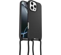 Otterbox Funda React Series Necklace MagSafe para iPhone 16 Pro MAX, Ultra Fina, Funda Protectora con cordón para Cuello Ajustable y Desmontable, Testada según los Estándares Militares, Negro