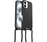 Otterbox Funda React Series Necklace MagSafe para iPhone 16, Ultra Fina, Funda Protectora con cordón para Cuello Ajustable y Desmontable, Testada según los Estándares Militares, Negro