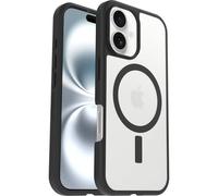 Otterbox Funda Sleek Series MagSafe para iPhone 16,Resistente a Golpes y caídas,Ultra-Fina, Protectora,Testada con los estándares Militares anticaídas, Transparent/Negro, Sin Caja Retail