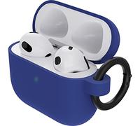 OtterBox Funda Soft Touch para AirPods (3ª Gen), Azul | Restistente a Caídas y Golpes, Ultra fina, Protege contra Arañazos y Rasguños, Incluye Mosquetón